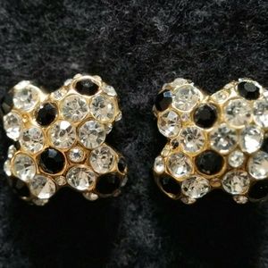 Designer Blanca Signed Costume Clip On Earrings Cl
